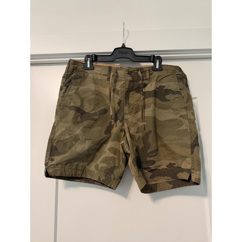 Abercrombie & Fitch Army Camo Shorts Outdoors Summer Drawstring Cotton Nylon